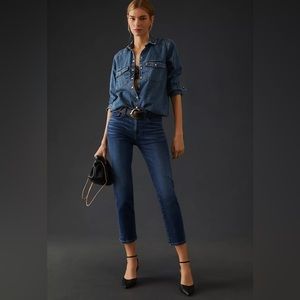 Edwin Bree High Rise Crop Slim Straight Jeans Size 29